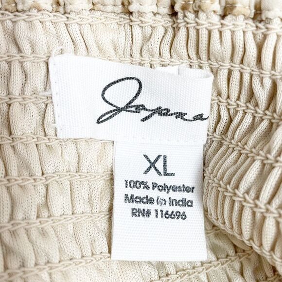 NWT Japna Top Animal Print Smocked Peplum Sleeveless Blouse Women’s Size XL NEW - Picture 7 of 11